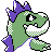 Croconaw shiny back-facing sprite from Pokémon Crystal