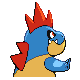 Croconaw back-facing sprite from Pokémon Pearl