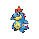 Croconaw front-facing sprite from Pokémon Pearl