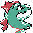 Croconaw back-facing sprite from Pokémon Silver
