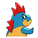 Croconaw back-facing sprite from Pokémon SoulSilver