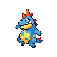 Croconaw front-facing sprite from Pokémon Platinum