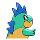 Croconaw shiny back-facing sprite from Pokémon Platinum