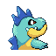 Croconaw shiny back-facing sprite from Pokémon Ruby