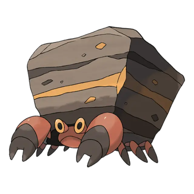 Crustle, the Stone Home Pokémon — Bug/Rock-type Pokémon official artwork