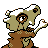 Cubone back-facing sprite from Pokémon Crystal