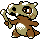 Cubone front-facing sprite from Pokémon Crystal