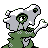 Cubone shiny back-facing sprite from Pokémon Crystal