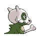 Cubone shiny back-facing sprite from Pokémon Diamond