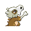 Cubone back-facing sprite from Pokémon FireRed