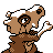 Cubone back-facing sprite from Pokémon Gold