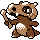 Cubone front-facing sprite from Pokémon Gold