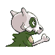 Cubone shiny back-facing sprite from Pokémon HeartGold