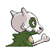 Cubone shiny back-facing sprite from Pokémon Platinum