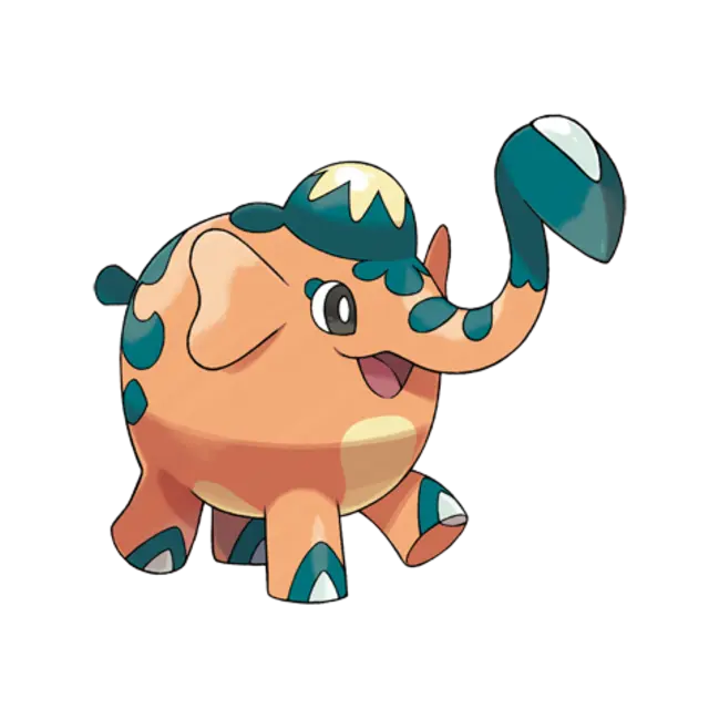 Cufant, the Copperderm Pokémon — Steel-type Pokémon official artwork