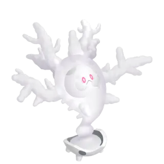 Cursola front-facing sprite from Pokémon Sword