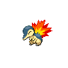 Cyndaquil front-facing sprite from Pokémon White