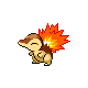 Cyndaquil shiny front-facing sprite from Pokémon Pearl