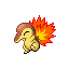 Cyndaquil shiny front-facing sprite from Pokémon Emerald