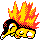 Cyndaquil front-facing sprite from Pokémon Silver