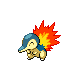 Cyndaquil front-facing sprite from Pokémon SoulSilver