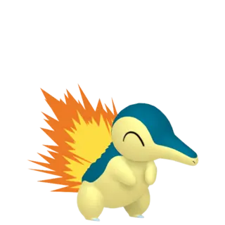 Cyndaquil front-facing sprite from Pokémon Scarlet/Violet: The Indigo Disk