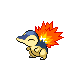 Cyndaquil front-facing sprite from Pokémon Platinum