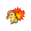 Cyndaquil shiny front-facing sprite from Pokémon Sapphire