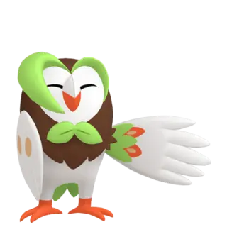 Dartrix front-facing sprite from Pokémon Sword