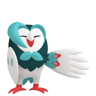 Dartrix shiny front-facing sprite from Pokémon Sword