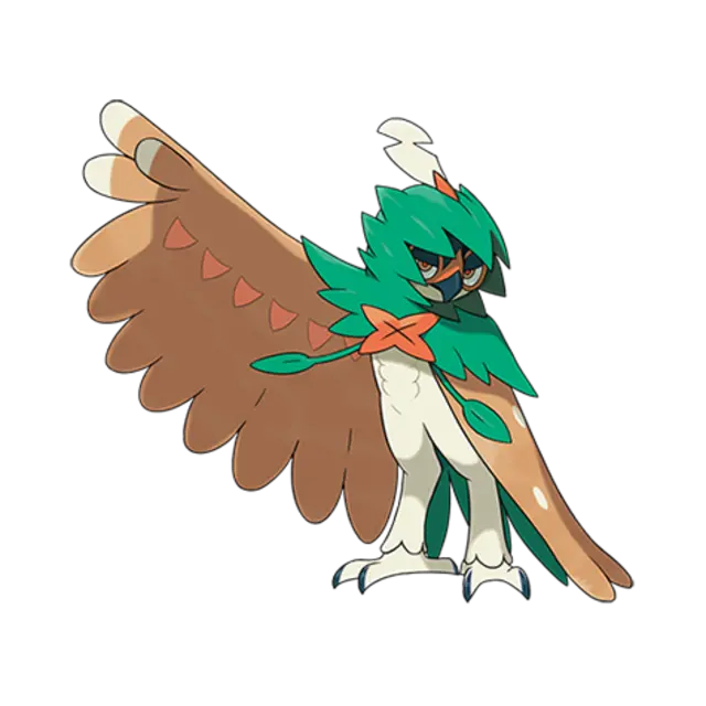 Decidueye, the Arrow Quill Pokémon — Grass/Ghost-type Pokémon official artwork