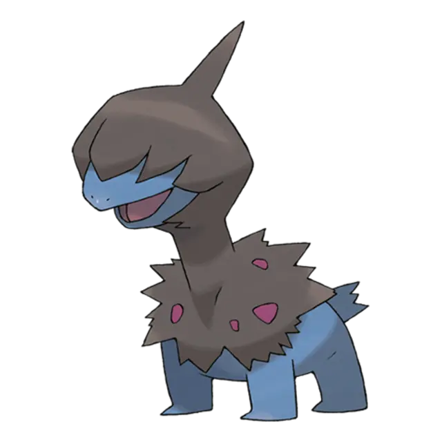 Deino, the Irate Pokémon — Dark/Dragon-type Pokémon official artwork