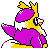Delibird shiny back-facing sprite from Pokémon Crystal