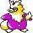 Delibird shiny front-facing sprite from Pokémon Crystal