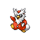 Delibird front-facing sprite from Pokémon Pearl