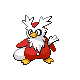 Delibird front-facing sprite from Pokémon SoulSilver