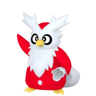 Delibird front-facing sprite from Pokémon Sword