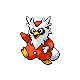 Delibird front-facing sprite from Pokémon Platinum