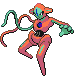 Deoxys front-facing sprite from Pokémon SoulSilver