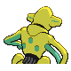 Deoxys shiny back-facing sprite from Pokémon SoulSilver