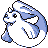 Dewgong front-facing sprite from Pokémon Blue