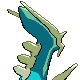 Dialga shiny back-facing sprite from Pokémon Diamond