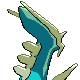 Dialga shiny back-facing sprite from Pokémon HeartGold