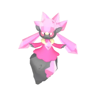 Diancie shiny front-facing sprite from Pokémon Scarlet