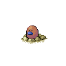 Diglett shiny front-facing sprite from Pokémon White