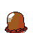 Diglett back-facing sprite from Pokémon Crystal