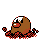 Diglett front-facing sprite from Pokémon Crystal