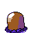 Diglett shiny back-facing sprite from Pokémon Crystal
