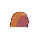 Diglett back-facing sprite from Pokémon Pearl