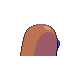 Diglett shiny back-facing sprite from Pokémon Pearl